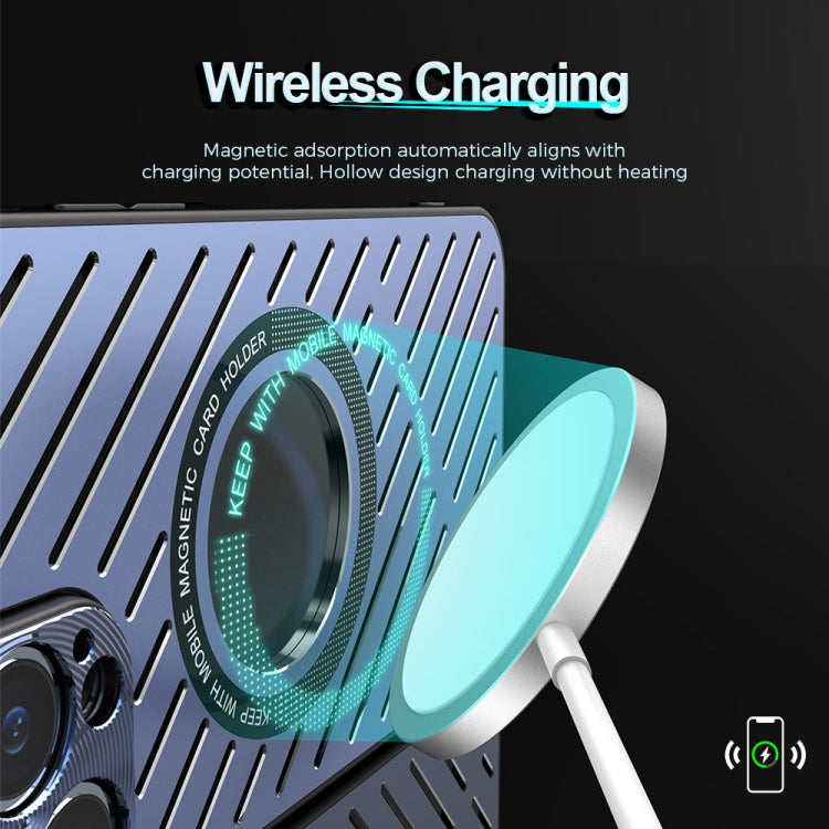 For iPhone 12 Pro R-JUST RJ57 CD Pattern MagSafe Cooling Phone Case(Blue) - free shipping - PMC TechLife - Order now!