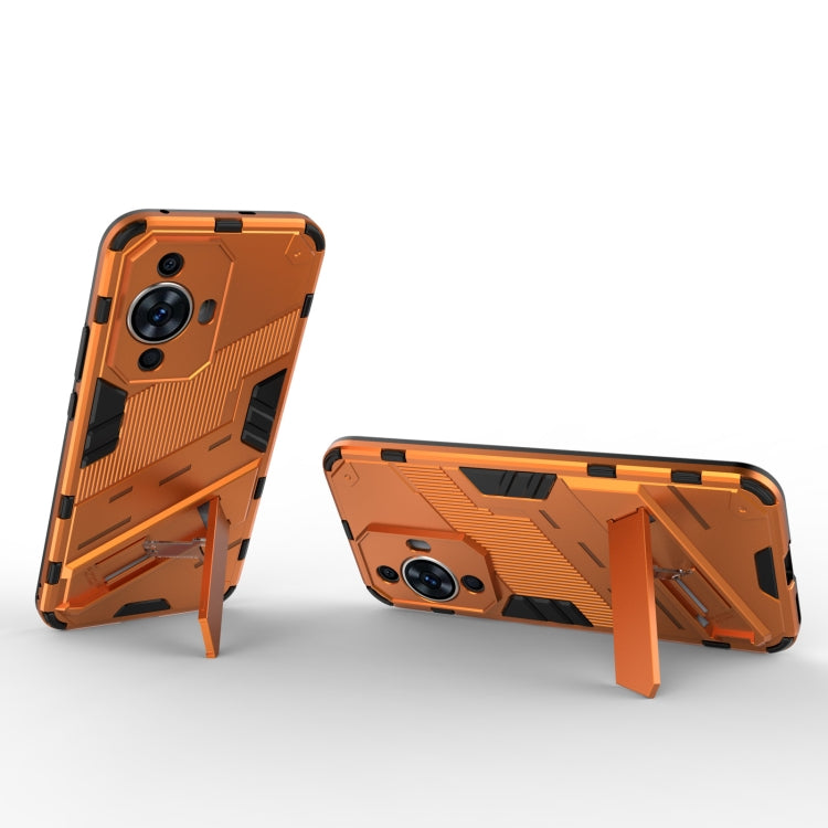 For Huawei nova 11 4G Punk Armor 2 in 1 PC + TPU Phone Case with Holder(Orange) - Huawei Cases by PMC Jewellery | Online Shopping South Africa | PMC Jewellery | Buy Now Pay Later Mobicred