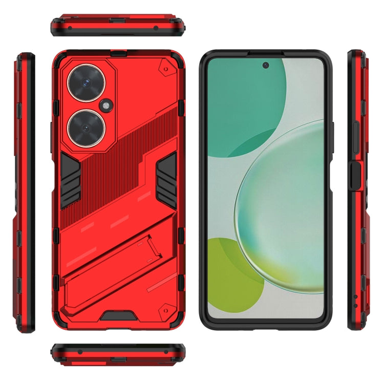 For Huawei nova 11i 4G Punk Armor 2 in 1 PC + TPU Phone Case with Holder(Red) - Huawei Cases by PMC Jewellery | Online Shopping South Africa | PMC Jewellery | Buy Now Pay Later Mobicred