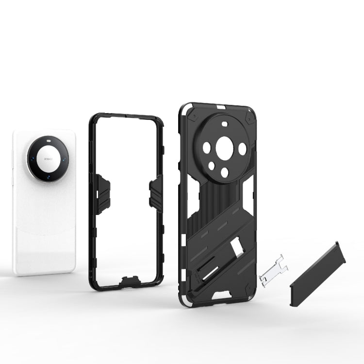 For Huawei Mate 60 Pro Punk Armor 2 in 1 PC + TPU Phone Case with Holder(Green) - Huawei Cases by PMC TechLife | Online Shopping South Africa | PMC TechLife | Buy Now Pay Later Mobicred