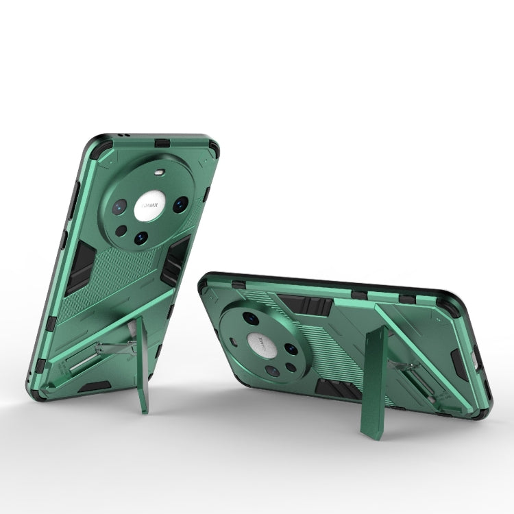 For Huawei Mate 60 Pro Punk Armor 2 in 1 PC + TPU Phone Case with Holder(Green) - Huawei Cases by PMC TechLife | Online Shopping South Africa | PMC TechLife | Buy Now Pay Later Mobicred