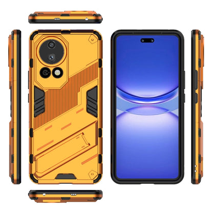 For Huawei nova 12 Pro Punk Armor 2 in 1 PC + TPU Phone Case with Holder(Orange) - Huawei Cases by PMC Jewellery | Online Shopping South Africa | PMC Jewellery | Buy Now Pay Later Mobicred