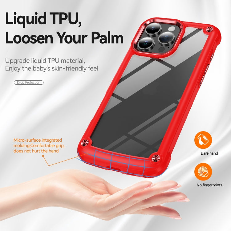 For iPhone 16 Pro TPU + PC Lens Protection Phone Case(Red) - iPhone 16 Pro Cases by PMC TechLife | Online Shopping South Africa | PMC TechLife | Buy Now Pay Later Mobicred