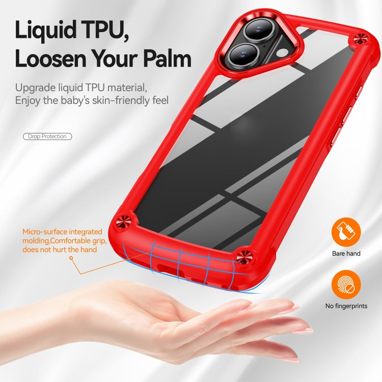 For iPhone 16 TPU + PC Lens Protection Phone Case(Red) - iPhone 16 Cases by PMC TechLife | Online Shopping South Africa | PMC TechLife | Buy Now Pay Later Mobicred