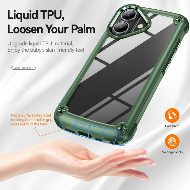 For iPhone 16 TPU + PC Lens Protection Phone Case(Green) - free shipping - PMC TechLife - Order now!