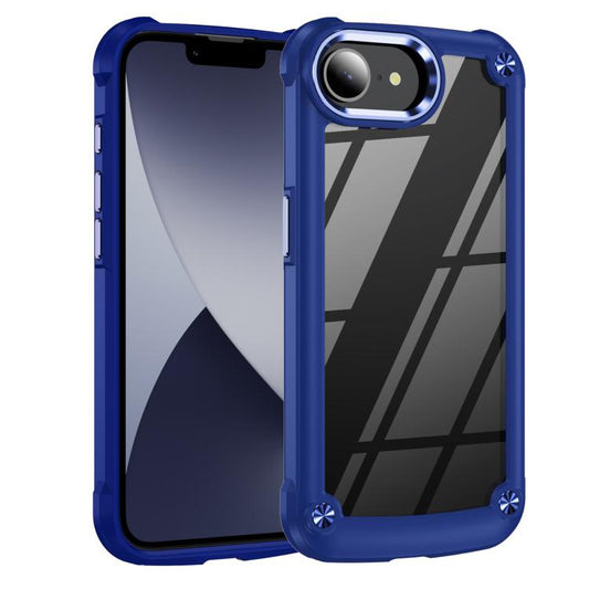 For iPhone 16e TPU + PC Lens Protection Phone Case(Blue) - iPhone 16e Cases by PMC Jewellery | Online Shopping South Africa | PMC Jewellery | Buy Now Pay Later Mobicred