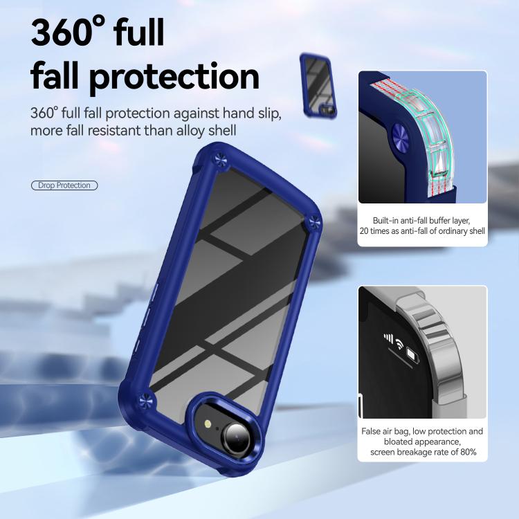 For iPhone 16e TPU + PC Lens Protection Phone Case(Blue) - free shipping - PMC TechLife - Order now!