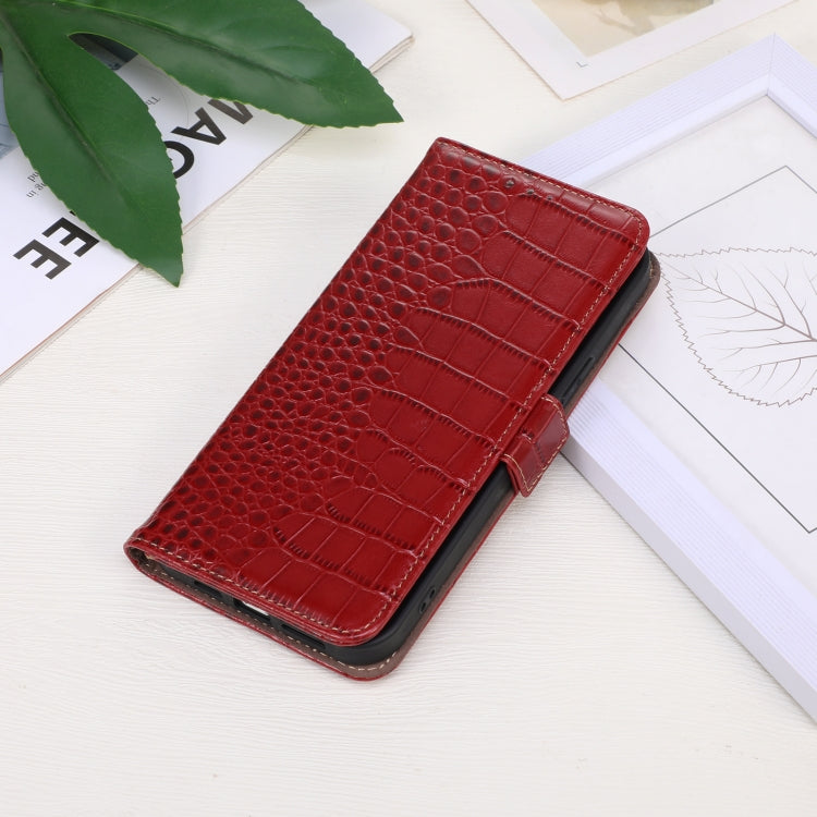 For iPhone 16 Crocodile Top Layer Cowhide Leather Phone Case(Red) - free shipping - PMC TechLife - Order now!