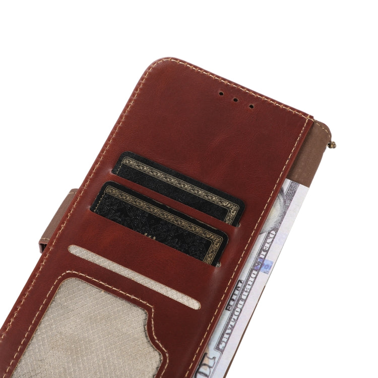 For iPhone 16 Pro Max Crazy Horse Top Layer Cowhide Leather Phone Case(Brown) - iPhone 16 Pro Max Cases by PMC TechLife | Online Shopping South Africa | PMC TechLife | Buy Now Pay Later Mobicred