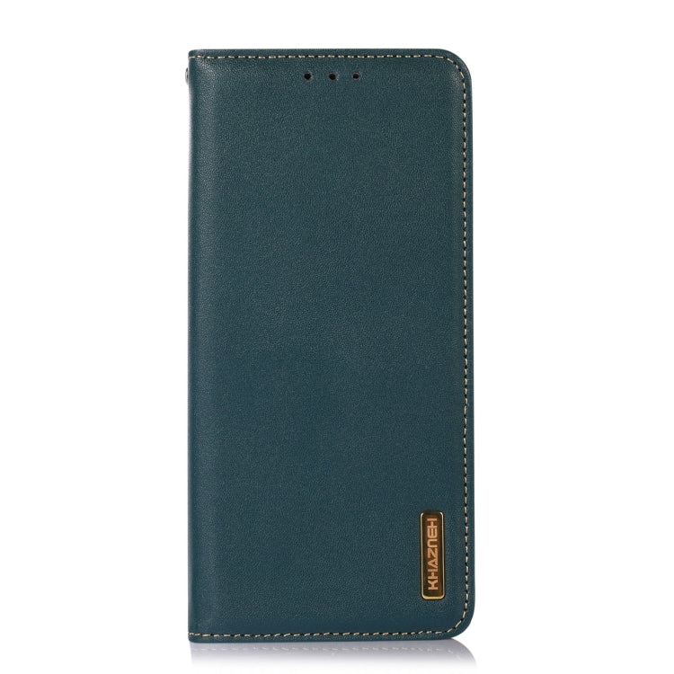 For iPhone 16 Pro KHAZNEH Nappa Top Layer Cowhide Leather Phone Case(Green) - iPhone 16 Pro Cases by PMC Jewellery | Online Shopping South Africa | PMC Jewellery | Buy Now Pay Later Mobicred