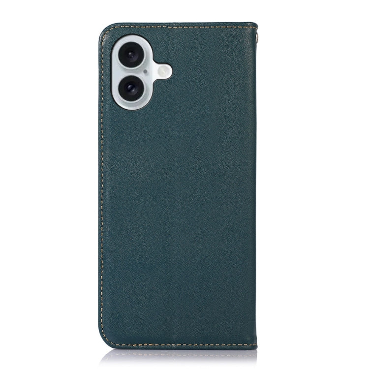 For iPhone 16 Plus KHAZNEH Nappa Top Layer Cowhide Leather Phone Case(Green) - iPhone 16 Plus Cases by PMC Jewellery | Online Shopping South Africa | PMC Jewellery | Buy Now Pay Later Mobicred