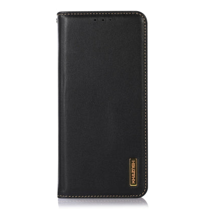 For iPhone 16 Plus KHAZNEH Nappa Top Layer Cowhide Leather Phone Case(Black) - iPhone 16 Plus Cases by PMC Jewellery | Online Shopping South Africa | PMC Jewellery | Buy Now Pay Later Mobicred