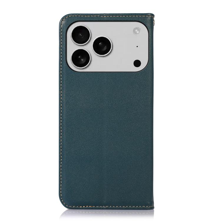 For iPhone 17 Pro KHAZNEH Nappa Top Layer Cowhide Leather Phone Case(Green) - free shipping - PMc TechLife - Order now!