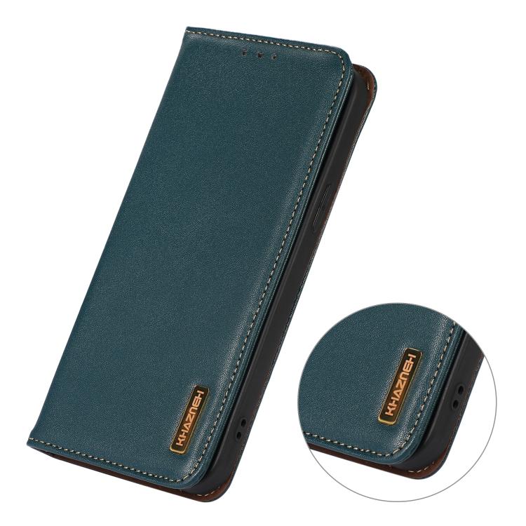 For iPhone 17 Pro KHAZNEH Nappa Top Layer Cowhide Leather Phone Case(Green) - free shipping - PMc TechLife - Order now!