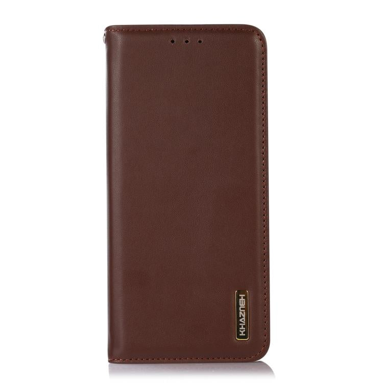 For iPhone 17 Pro Max KHAZNEH Nappa Top Layer Cowhide Leather Phone Case(Brown) - free shipping - PMc TechLife - Order now!