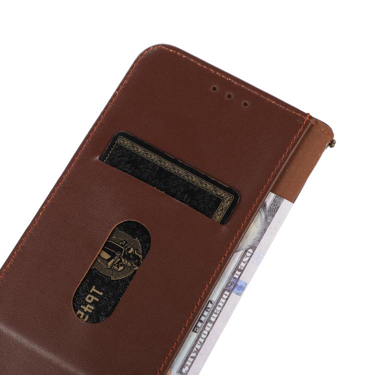 For iPhone 17 Pro Max KHAZNEH Nappa Top Layer Cowhide Leather Phone Case(Brown) - free shipping - PMc TechLife - Order now!