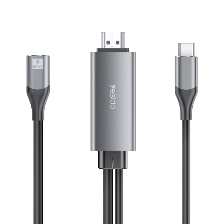 Yesido HM01 USB-C / Type-C to HDMI Adapter Cable, Length:1.8m - Cable & Adapters by Yesido | Online Shopping South Africa | PMC Jewellery | Buy Now Pay Later Mobicred