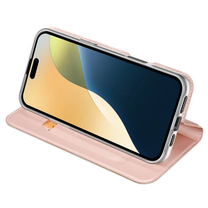 For iPhone 16 DUX DUCIS Skin Pro Series Flip Leather Phone Case(Rose Gold) - iPhone 16 Cases by DUX DUCIS | Online Shopping South Africa | PMC Jewellery | Buy Now Pay Later Mobicred