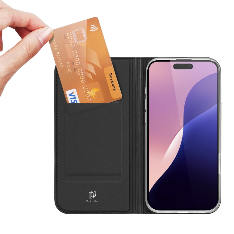 For iPhone 16 Pro Max DUX DUCIS Skin Pro Series Flip Leather Phone Case(Black) - free shipping - PMC TechLife - Order now!