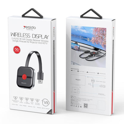 Yesido TV10 HD Wireless Screen Display Receiver, Specification:5G+4K(Black) - Wireless Display Dongle by Yesido | Online Shopping South Africa | PMC Jewellery | Buy Now Pay Later Mobicred