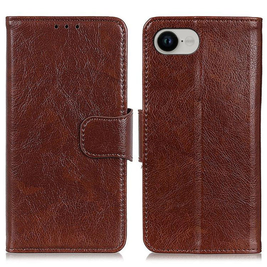 For iPhone 16e Nappa Texture Leather Case(Brown) - iPhone 16e Cases by PMC Jewellery | Online Shopping South Africa | PMC Jewellery | Buy Now Pay Later Mobicred