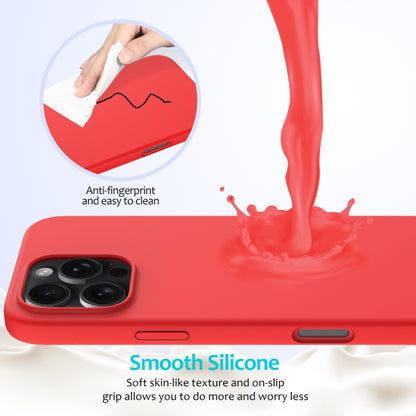 For iPhone 16 Pro Solid Color Silicone Phone Case(Red) - More iPhone Cases by PMC Jewellery | Online Shopping South Africa | PMC Jewellery | Buy Now Pay Later Mobicred