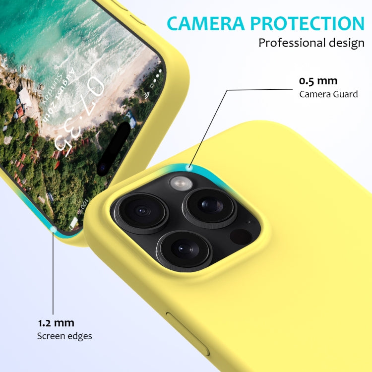 For iPhone 16 Pro Solid Color Silicone Phone Case(Lemon Yellow) - More iPhone Cases by PMC Jewellery | Online Shopping South Africa | PMC Jewellery | Buy Now Pay Later Mobicred