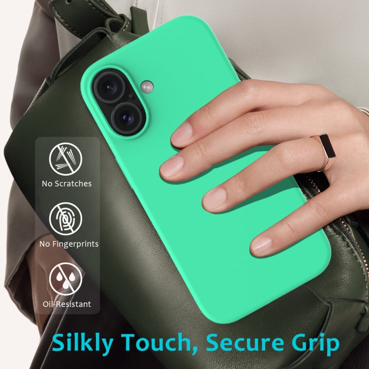 For iPhone 16 Solid Color Silicone Phone Case(Green) - More iPhone Cases by PMC Jewellery | Online Shopping South Africa | PMC Jewellery | Buy Now Pay Later Mobicred