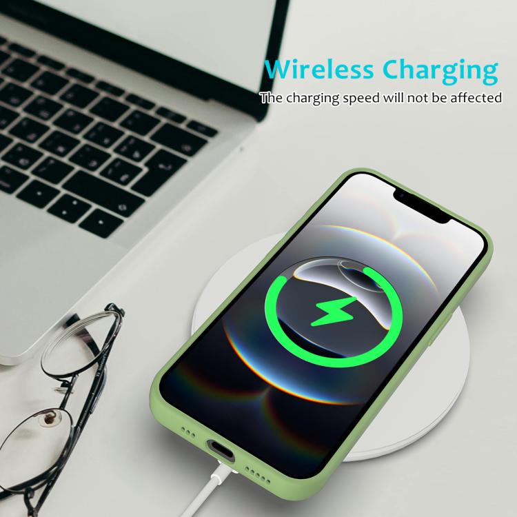For iPhone 16e Solid Color Silicone Phone Case(Mint Green) - iPhone 16e Cases by PMC TechLife | Online Shopping South Africa | PMC TechLife | Buy Now Pay Later Mobicred