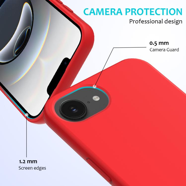 For iPhone 16e Solid Color Silicone Phone Case(Red) - iPhone 16e Cases by PMC TechLife | Online Shopping South Africa | PMC TechLife | Buy Now Pay Later Mobicred