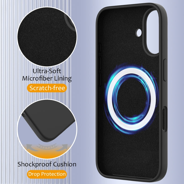 For iPhone 16 Plus Shockproof Silicone Magsafe Phone Case(Black) - iPhone 16 Plus Cases by PMC Jewellery | Online Shopping South Africa | PMC Jewellery | Buy Now Pay Later Mobicred