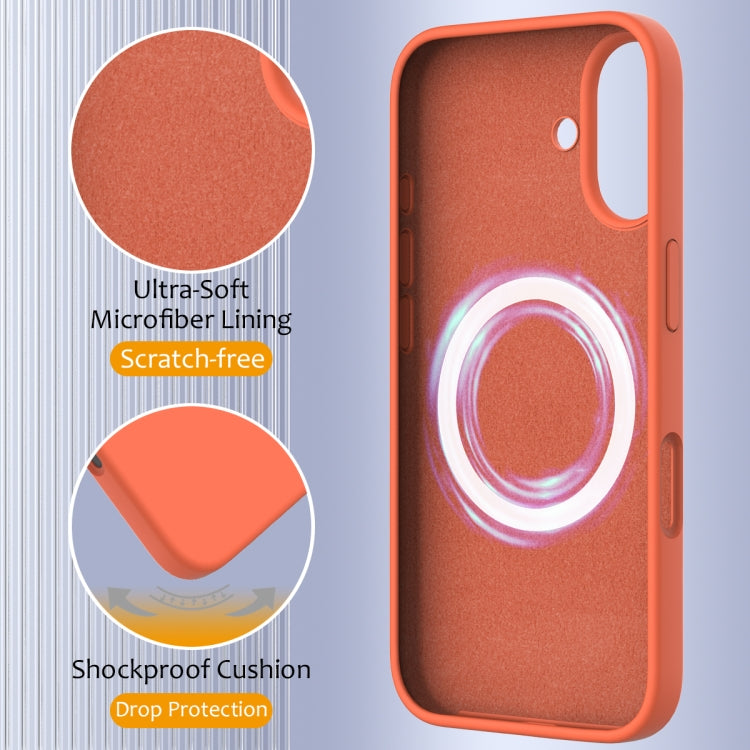 For iPhone 16 Plus Shockproof Silicone Magsafe Phone Case(Gold Orange) - iPhone 16 Plus Cases by PMC Jewellery | Online Shopping South Africa | PMC Jewellery | Buy Now Pay Later Mobicred