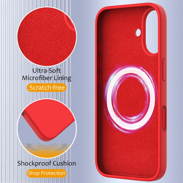 For iPhone 16 Shockproof Silicone Magsafe Phone Case(Red) - iPhone 16 Cases by PMC Jewellery | Online Shopping South Africa | PMC Jewellery | Buy Now Pay Later Mobicred