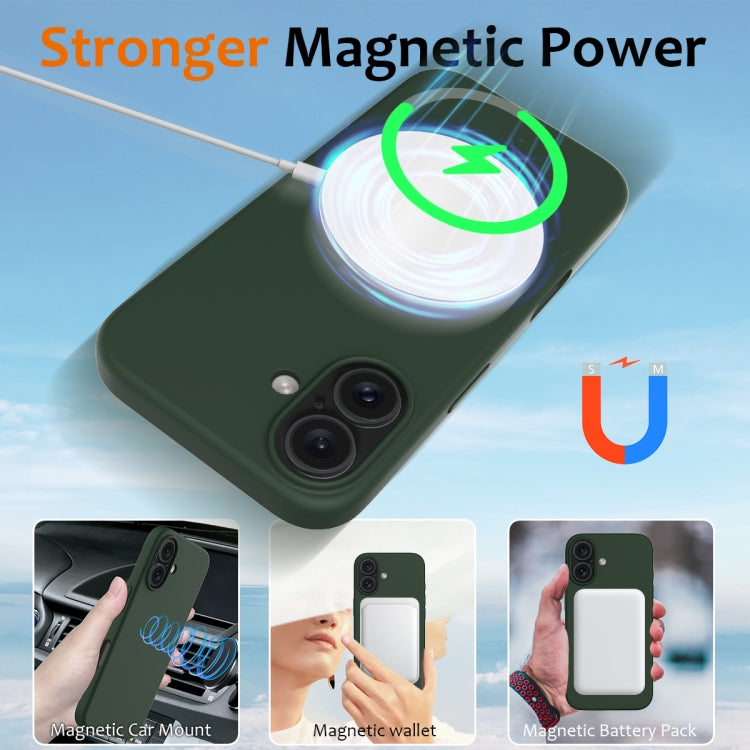 For iPhone 16 Shockproof Silicone Magsafe Phone Case(Dark Green) - free shipping - PMC TechLife - Order now!