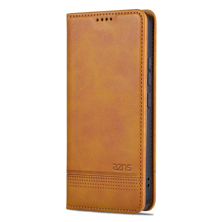 For Xiaomi 14 Pro AZNS Magnetic Calf Texture Flip Leather Phone Case(Light Brown) - 14 Pro Cases by AZNS | Online Shopping South Africa | PMC Jewellery | Buy Now Pay Later Mobicred