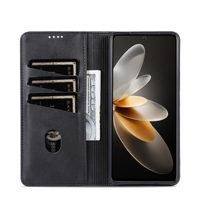 For Xiaomi Redmi K70/K70 Pro AZNS Magnetic Calf Texture Flip Leather Phone Case(Black) - K70 Pro Cases by AZNS | Online Shopping South Africa | PMC Jewellery | Buy Now Pay Later Mobicred