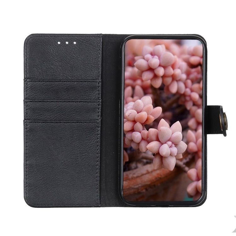 For iPhone 16 Pro Max KHAZNEH Cowhide Texture Horizontal Flip Leather Phone Case(Black) - iPhone 16 Pro Max Cases by PMC TechLife | Online Shopping South Africa | PMC TechLife | Buy Now Pay Later Mobicred