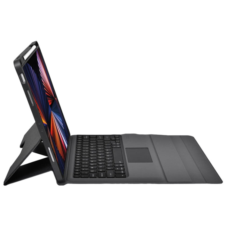 For iPad Air 2022 / 2020 Integrated Bluetooth Keyboard Leather Case with Backlight & Touchpad(Black) - For iPad Air by PMC TechLife | Online Shopping South Africa | PMC TechLife | Buy Now Pay Later Mobicred