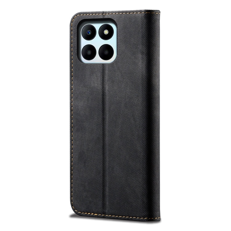 For Honor X6A Denim Texture Flip Leather Phone Case(Black) - Honor Cases by PMC TechLife | Online Shopping South Africa | PMC TechLife | Buy Now Pay Later Mobicred