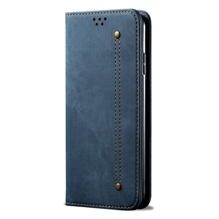 For Honor X8 5G / X6 4G Foreign Denim Texture Flip Leather Phone Case(Blue) - free shipping - PMC TechLife - Order now!