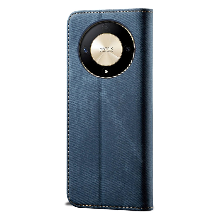 For Honor Magic6 Lite / X9b 5G Denim Texture Flip Leather Phone Case(Blue) - Honor Cases by PMC Jewellery | Online Shopping South Africa | PMC Jewellery | Buy Now Pay Later Mobicred