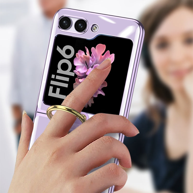 For Samsung Galaxy Z Flip6 / Flip7 FE GKK Electroplating Phone Case with Ring(Black) - free shipping - PMC Jewellery - Order now!