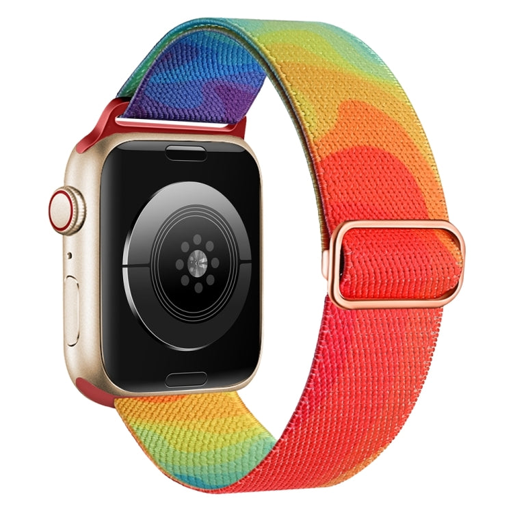 For Apple Watch SE 2022 40mm Painted Pattern Nylon Replacement Watch Band(Liquid Colorful) - Watch Bands by PMc TechLife | Online Shopping South Africa | PMc TechLife | Buy Now Pay Later Mobicred