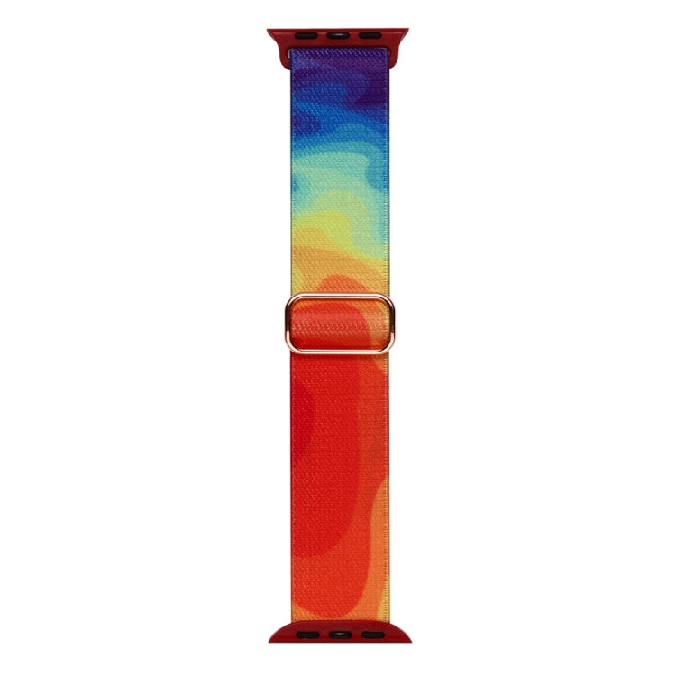 For Apple Watch SE 2022 40mm Painted Pattern Nylon Replacement Watch Band(Liquid Colorful) - Watch Bands by PMc TechLife | Online Shopping South Africa | PMc TechLife | Buy Now Pay Later Mobicred