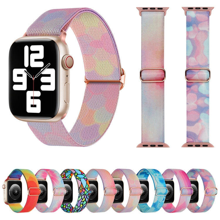 For Apple Watch 42mm Painted Pattern Nylon Replacement Watch Band(Ladder Purple Blue) - free shipping - PMc TechLife - Order now!