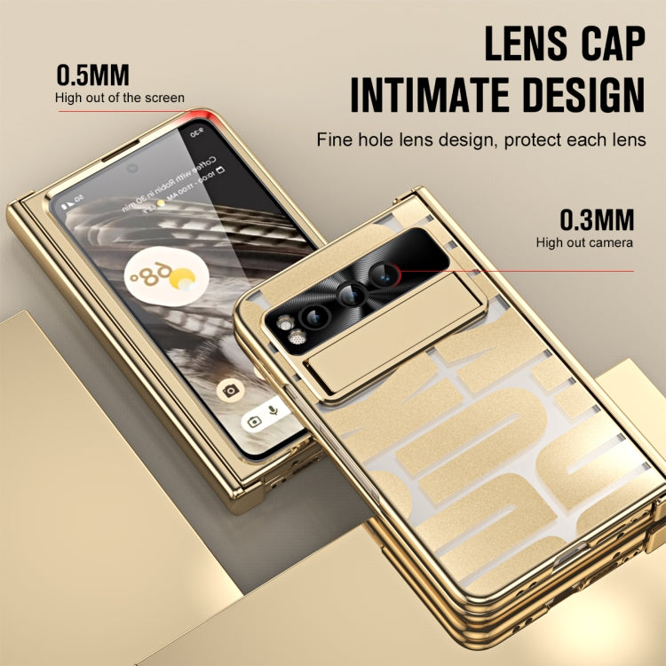 For Google Pixel Fold Integrated Electroplating Folding Phone Case(Gold) - Google Cases by PMC TechLife | Online Shopping South Africa | PMC TechLife | Buy Now Pay Later Mobicred