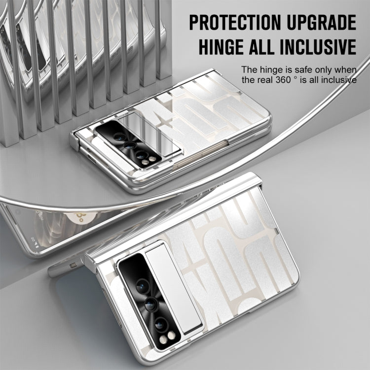 For Google Pixel Fold Integrated Electroplating Folding Phone Case(Silver) - Google Cases by PMC TechLife | Online Shopping South Africa | PMC TechLife | Buy Now Pay Later Mobicred