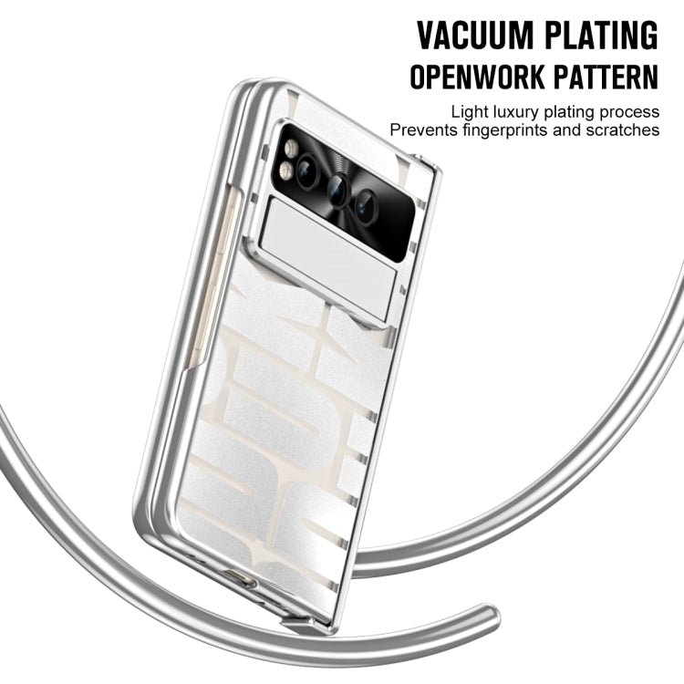 For Google Pixel Fold Integrated Electroplating Folding Phone Case(Silver) - Google Cases by PMC TechLife | Online Shopping South Africa | PMC TechLife | Buy Now Pay Later Mobicred