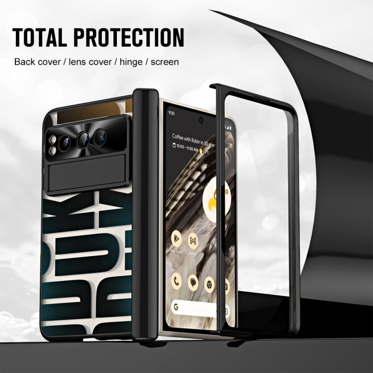 For Google Pixel Fold Integrated Electroplating Folding Phone Case with Hinge(Black) - Google Cases by PMC TechLife | Online Shopping South Africa | PMC TechLife | Buy Now Pay Later Mobicred