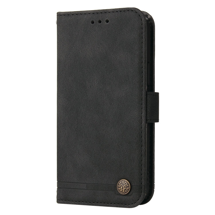 For Google Pixel 9 Pro Skin Feel Life Tree Metal Button Leather Phone Case(Black) - Google Cases by PMC TechLife | Online Shopping South Africa | PMC TechLife | Buy Now Pay Later Mobicred